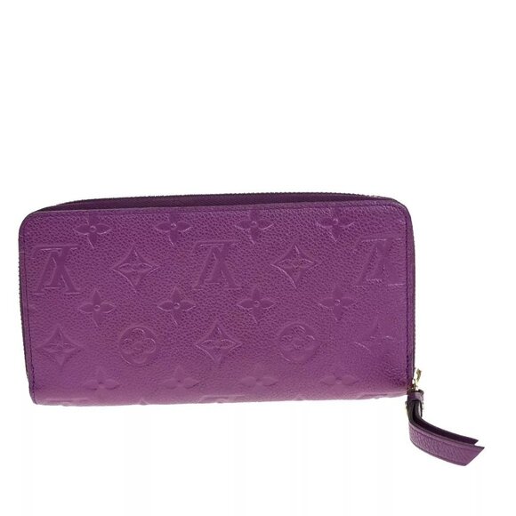 LOUIS VUITTON Zippy Wallet Monogram Empreinte Leather Purple - Picture 1 of 16